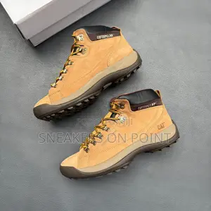 This Is a Pair of Caterpillar Work Boots,