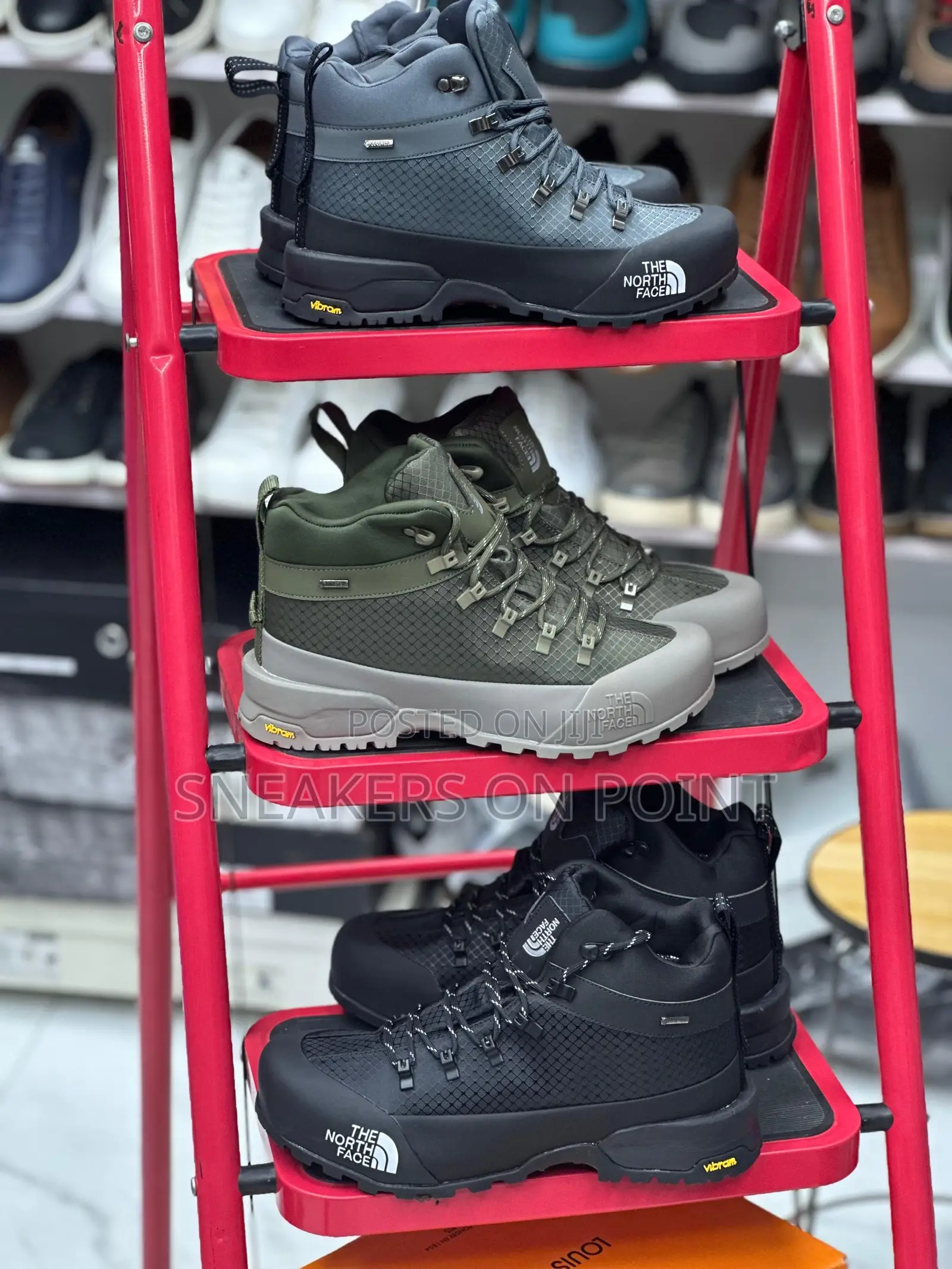 This Is a Pair of the North Face Glenclyffe Low Boots in a Green