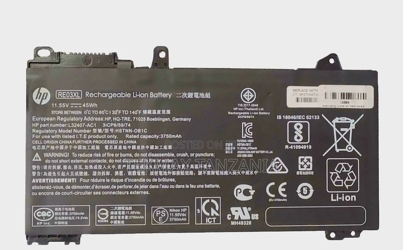 Hp Laptop Battery Replacement for Probook 430 G6, 440 G6, 450 G6