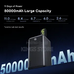 Oraimo Powerjet 501 50000mah 85w Fast Charging Power Banks