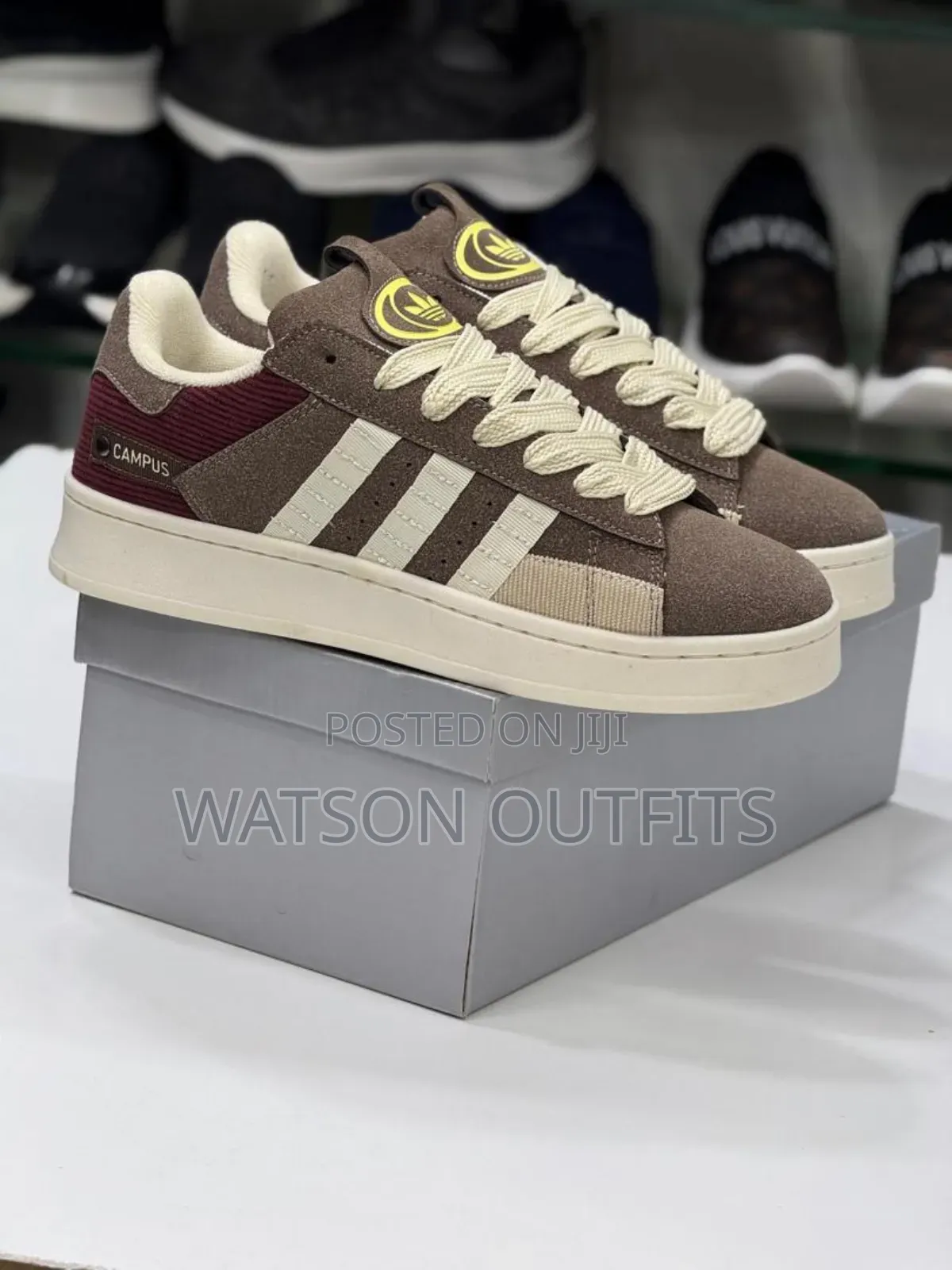 Men's Leather Sneaker Shoes or Viatu Vya Raba in Royal Adidas Campus