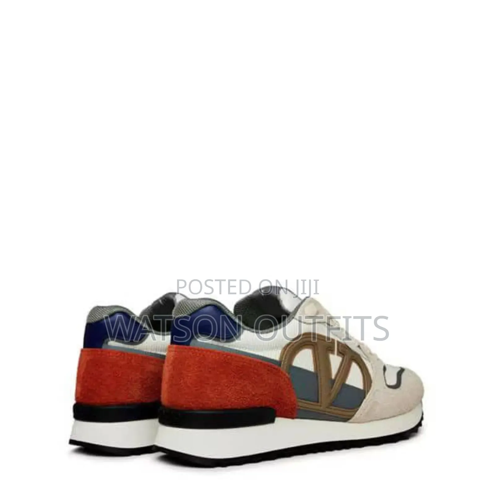 Men's Leather Sneaker Shoes Marked v on Side