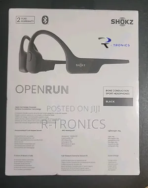 Shokz Openrun Wireless Bone Conduction Headphones - Black