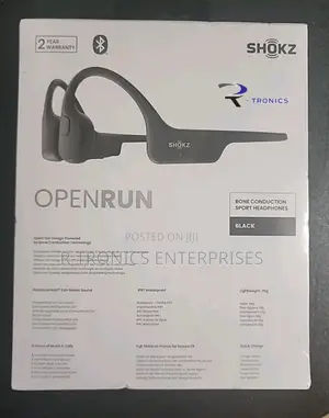 Shokz Openrun Wireless Bone Conduction Headphones - Black