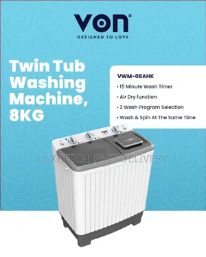 Von 8kg Twin Tub Washing Machine