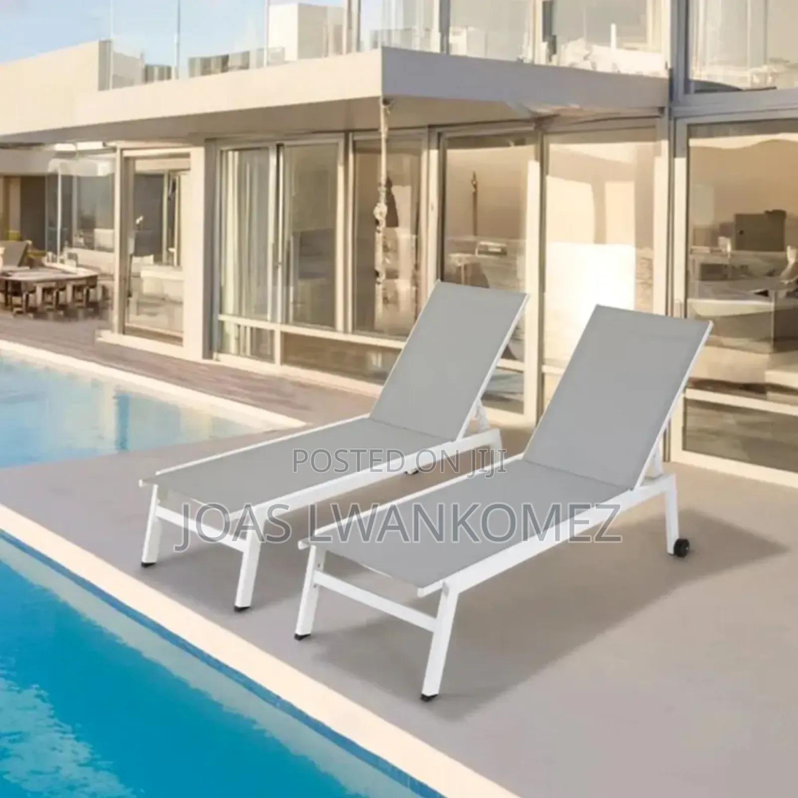 Outdoor Swimming Pool Lounge Chairs(2pcs)