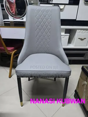 Luxury Modern White Dining Chair - Elegant Diamond Quilted Design