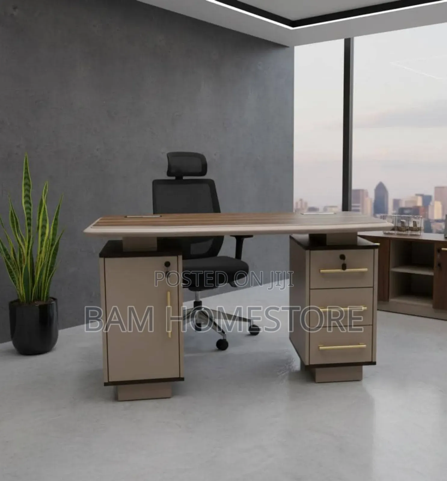 Bmodern Yp29-12 Executive Office Desk - 120cm Luxury Workstation