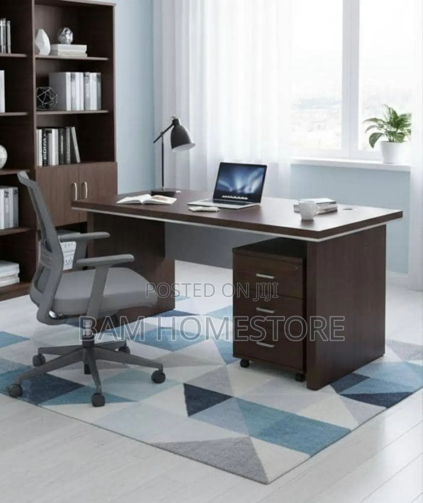 Executive Office Desk - 140cm Large Workstation With Drawers