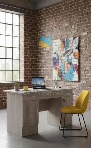 Executive Office Desk - Modern 3-Drawer Workstation With Cabinet