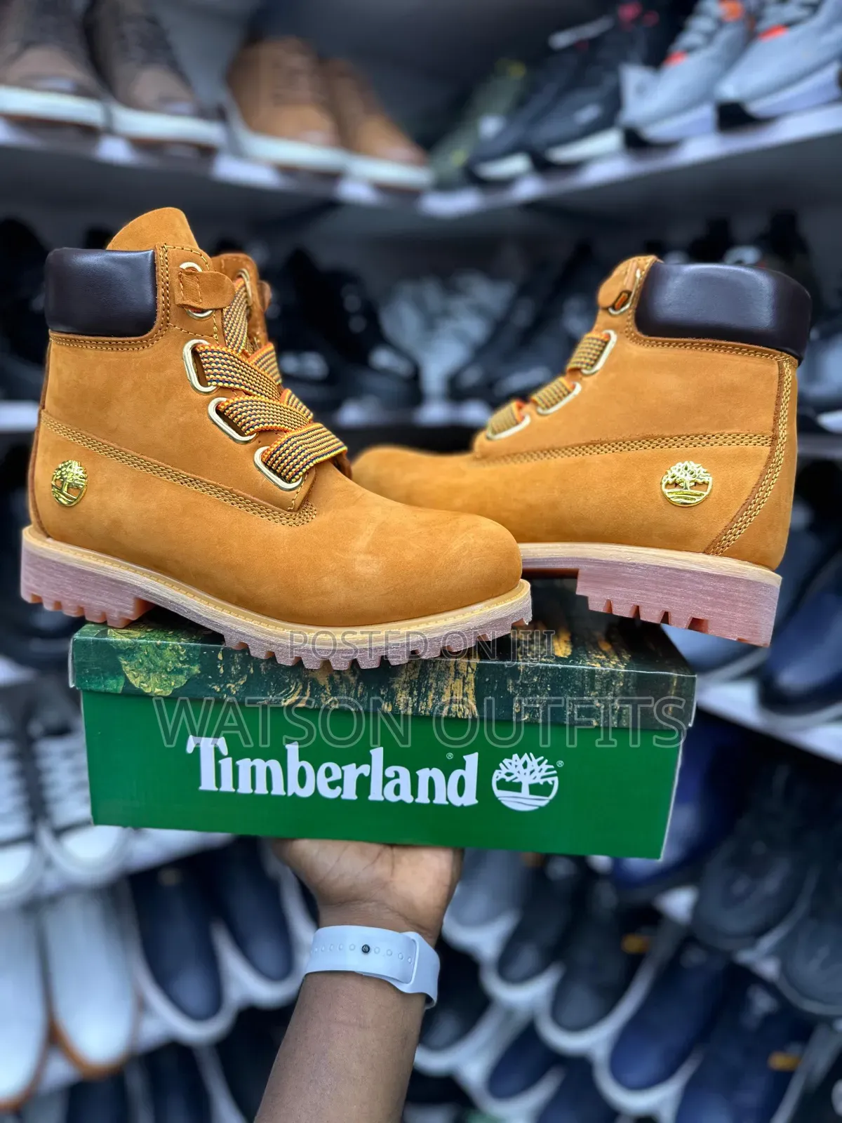 Men's Leather Boots or Timberland Shoes With Thicked Materials