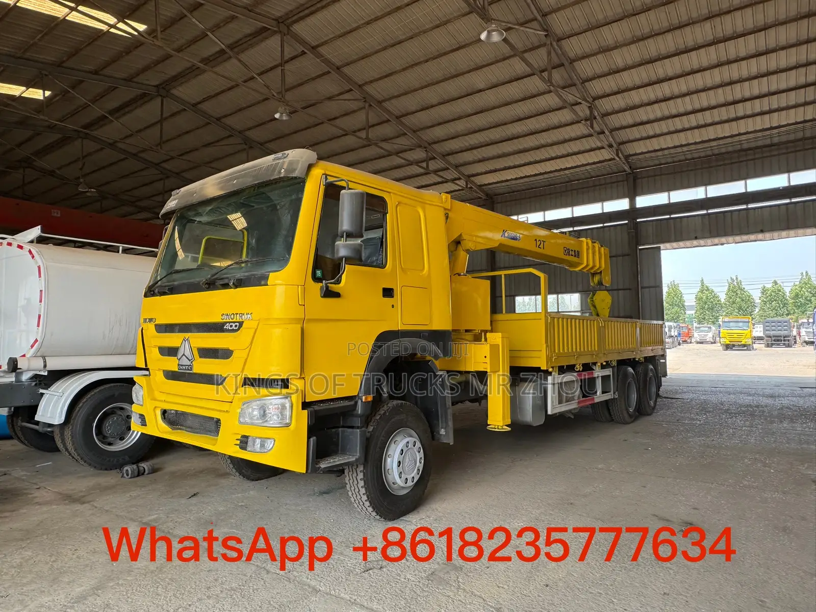 Ready for Order Yellow Howo 6x4 Truck With Crane