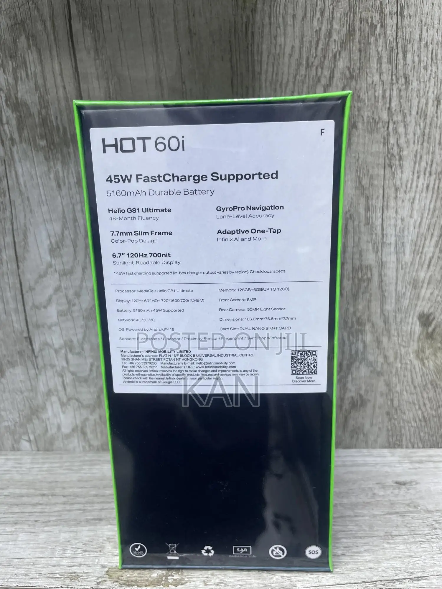 New Infinix Hot 60i 128 GB