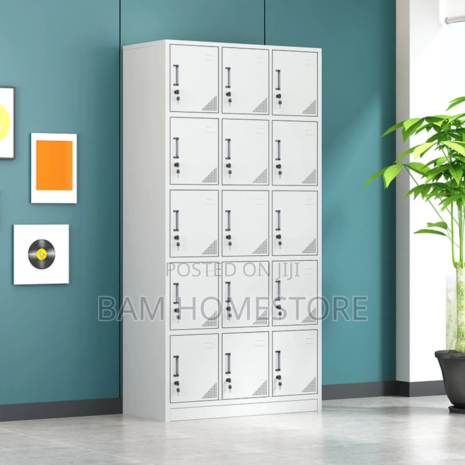 Heavy Duty 15-Drawer Metal Filing Cabinet - Secure Office Locker