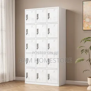 Heavy Duty 15-Drawer Metal Filing Cabinet - Secure Office Locker