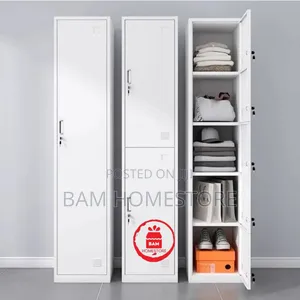 Durable 5-Tier Metal Staff Locker - Office and Gym Storage Cabinet