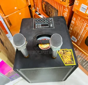 Kolav-128 High Power Karaoke Professional Audio Speaker With 2 Mics