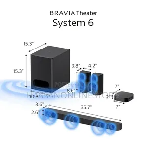 Sony Bravia Theater System 6 Ht-S60 5.1-Channel Dolby Atmos Soundbar