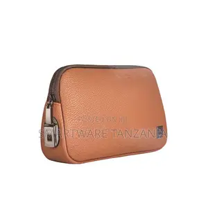 Wiwu Alpha Fingerprint Lock Clutch Bag Brown Leather Waterproof