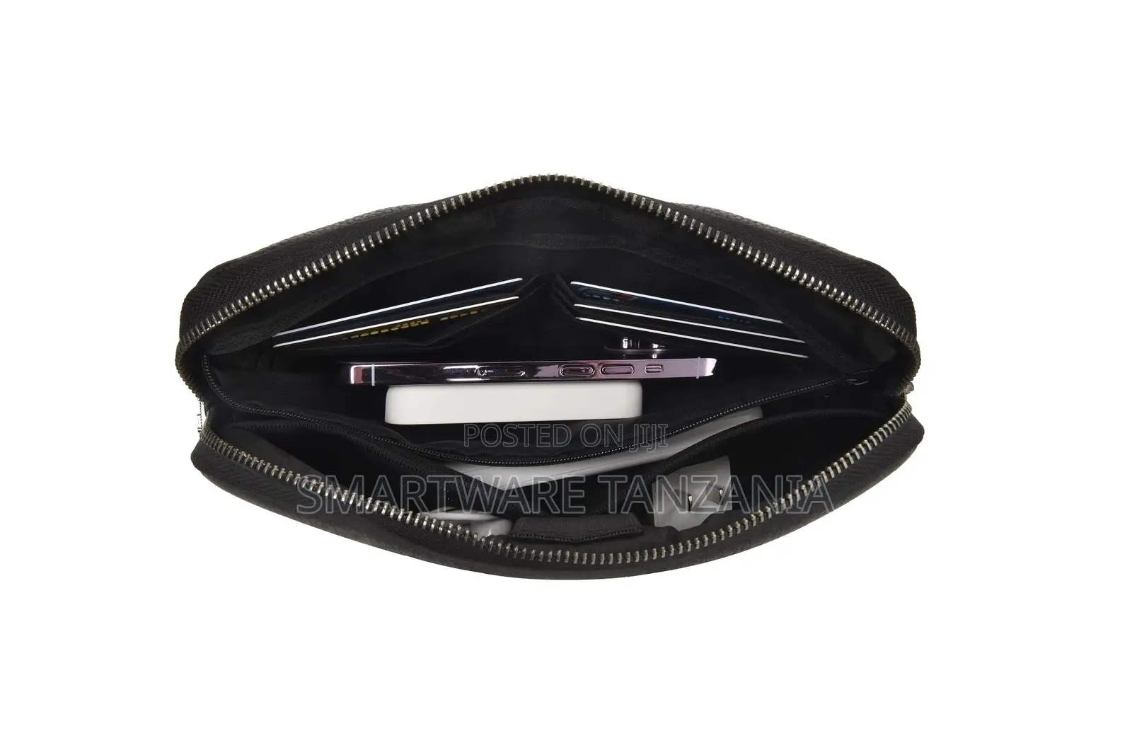 Wiwu Alpha Fingerprint Lock Clutch Bag Navy Blue Smart Security