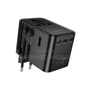 Hoco Ac32 Universal Travel Adapter 45w Pd Usb Charger 5 Port