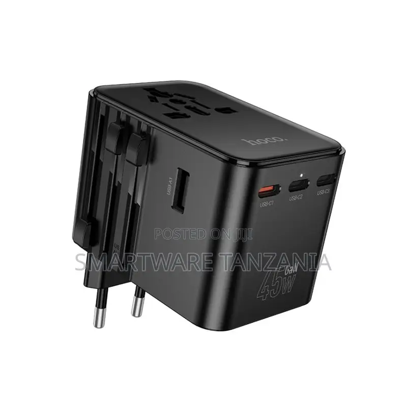 Hoco Ac32 Universal Travel Adapter 45w Pd Usb Charger 5 Port
