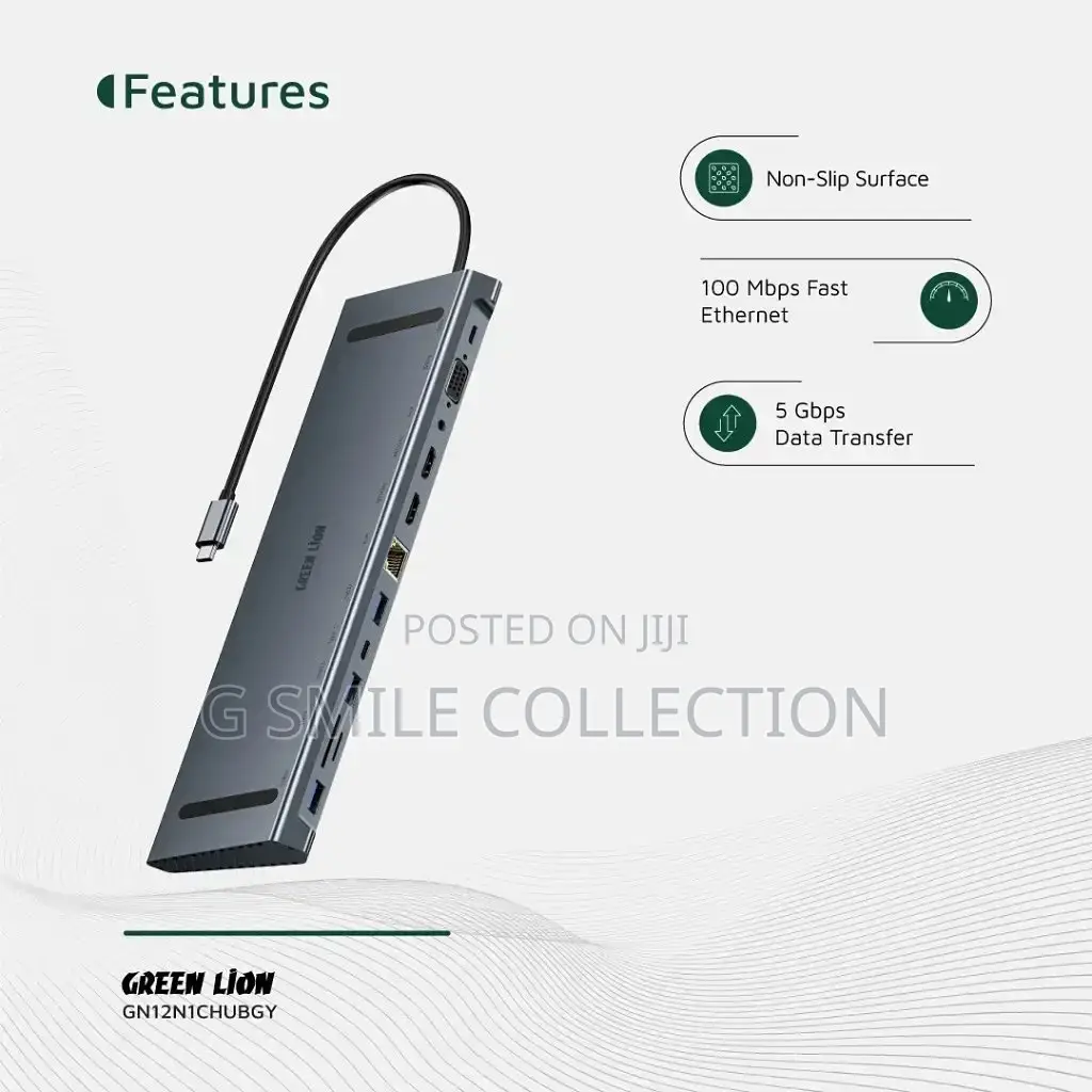 Green Lion 12-in-1 Hdmi Ethernet Usb-C Hub