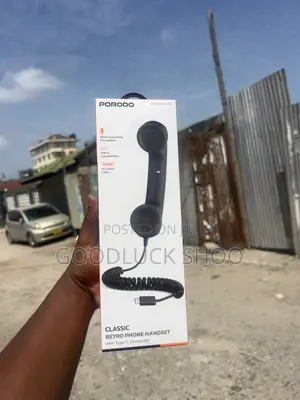 Porodo Classic Retro Phone Handset With Type-C Connector -