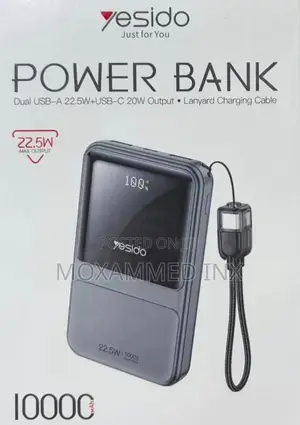 Yesido Yp95 Power Bank.Capacity: 10000 Mahmax