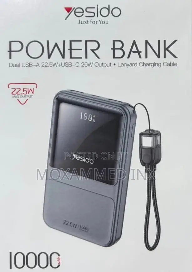 Yesido Yp95 Power Bank.Capacity: 10000 Mahmax