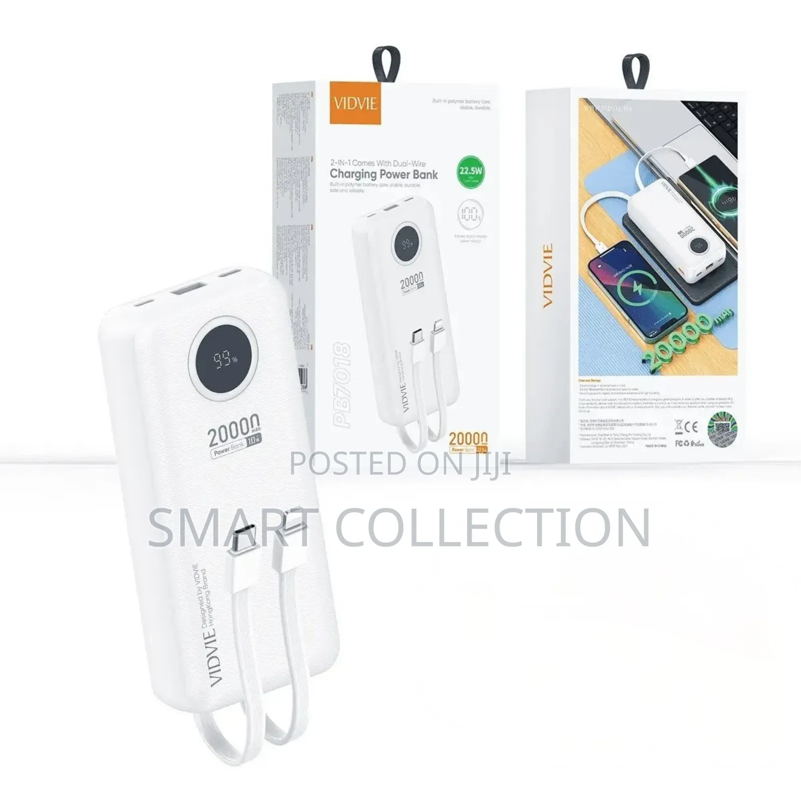 Vidvie 2 in 1 Charging Power Bank 20,000mah