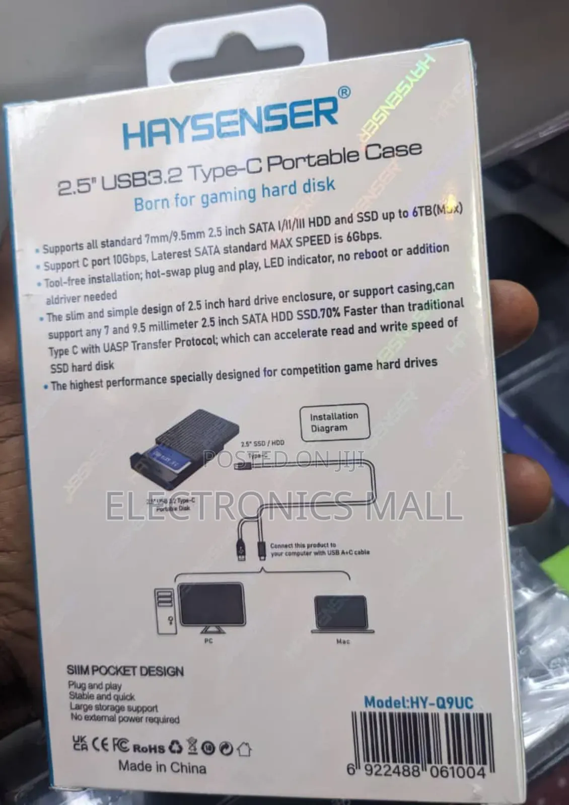 Haysenser Hy-Q9uc 1004 2.5" Type-C Portable Disk External Case