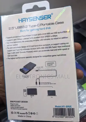 Haysenser Hy-Q9uc 1004 2.5" Type-C Portable Disk External Case