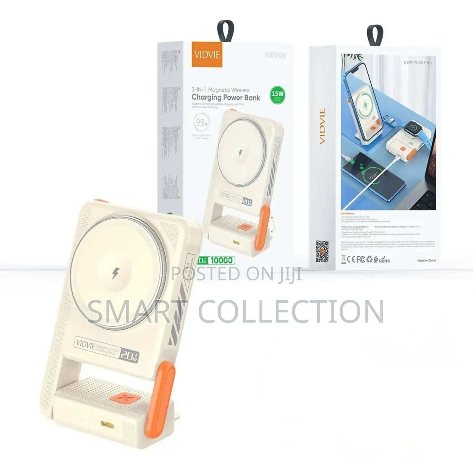 Vidvie Pb7006 Multidevices 3-in-1 Magnetic Wireles Charging Power Bank