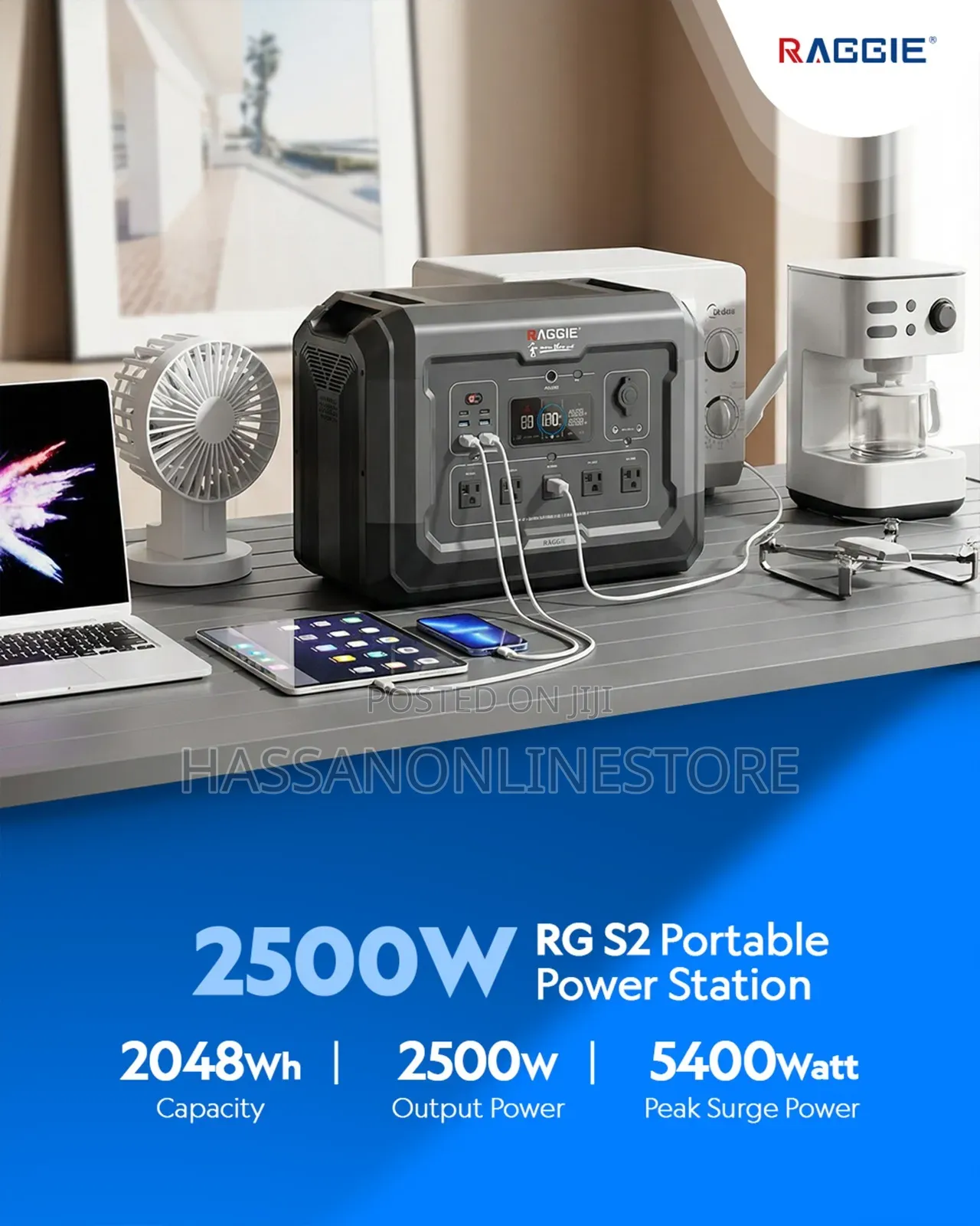 Raggie Rg S2 2500w Portable Power Station