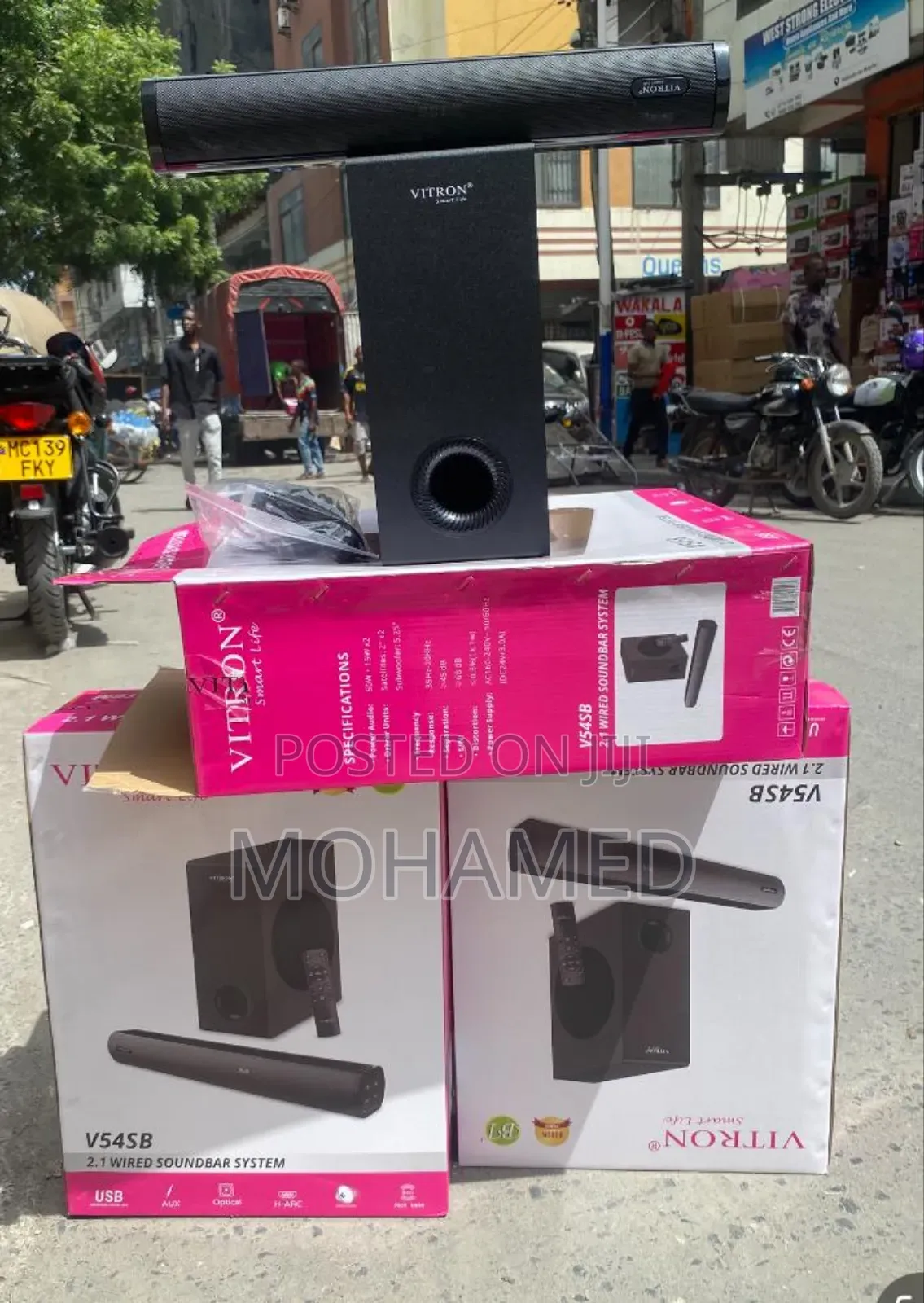 Vitron 2.1 Sound Bar Original – Sauti Nzito Bass Kali Kwa Tv Yako