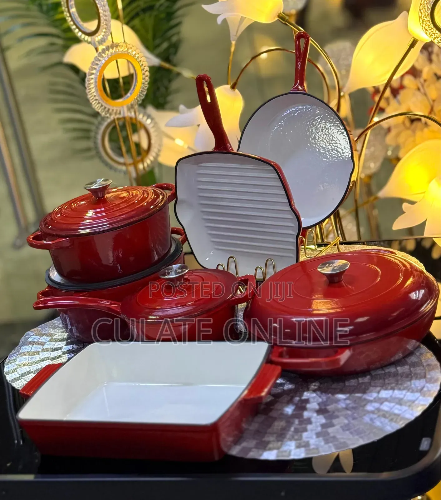 7pcs Cast Iron Non-Stick Cookware Set