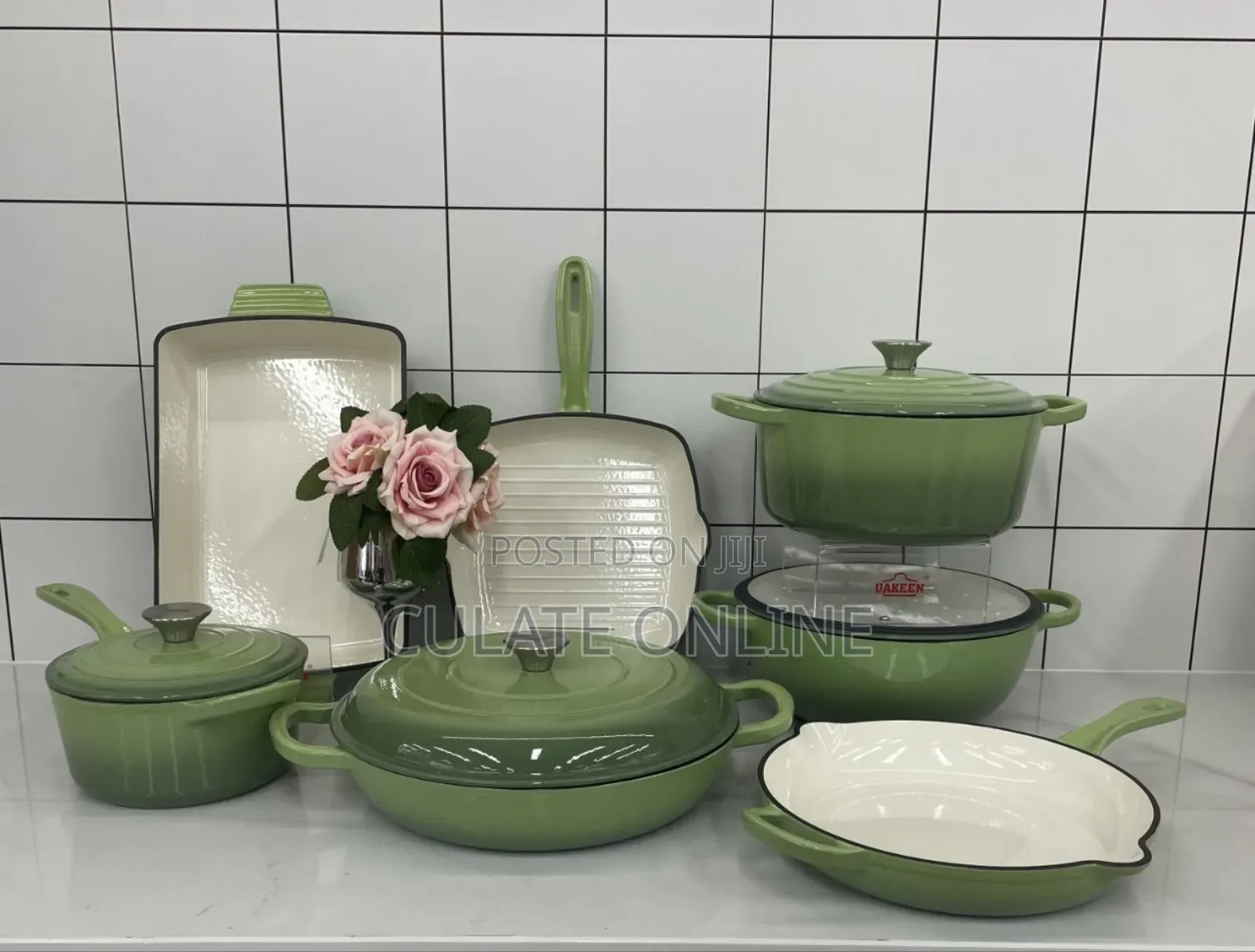 7pcs Cast Iron Non-Stick Cookware Set
