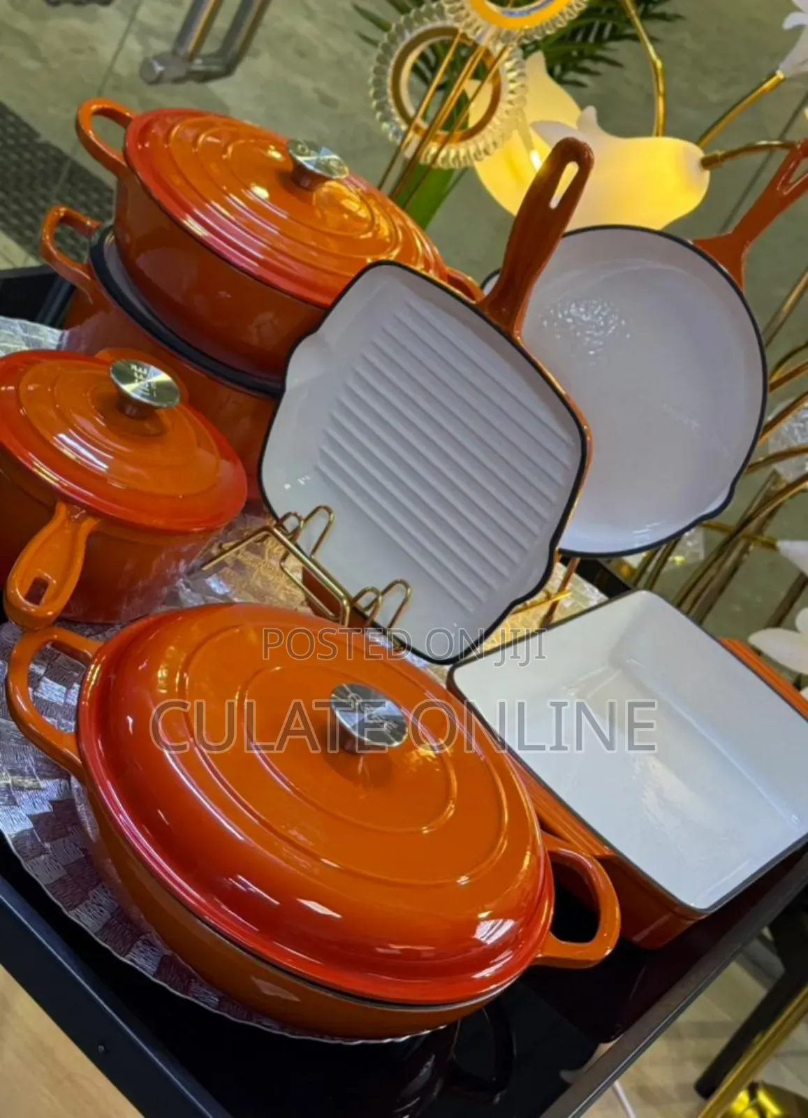 7pcs Cast Iron Non-Stick Cookware Set