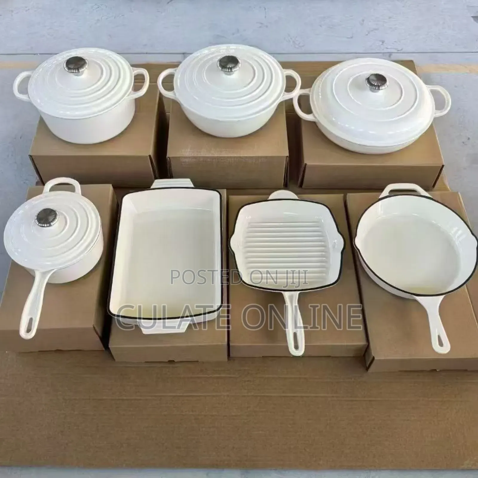 7pcs Cast Iron Non-Stick Cookware Set