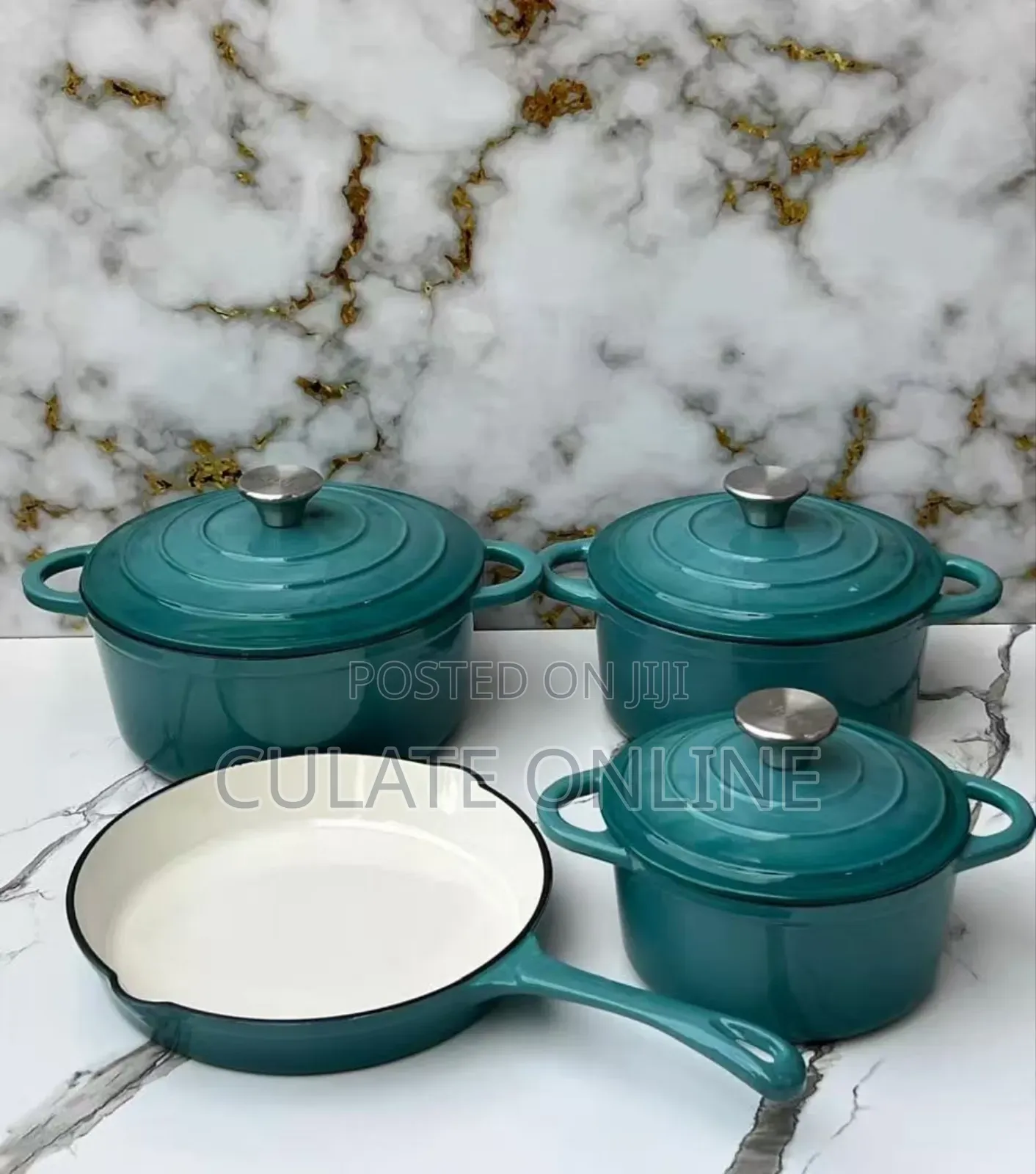 4pcs Cast Iron Non-Stick Cookware Set
