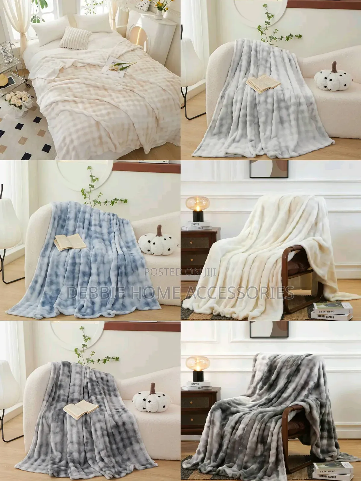 Faux Fur Throw Blanket