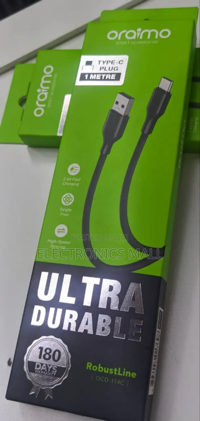 Oraimo Robustline Ocd-114c Type-C Plug Cable 1m7