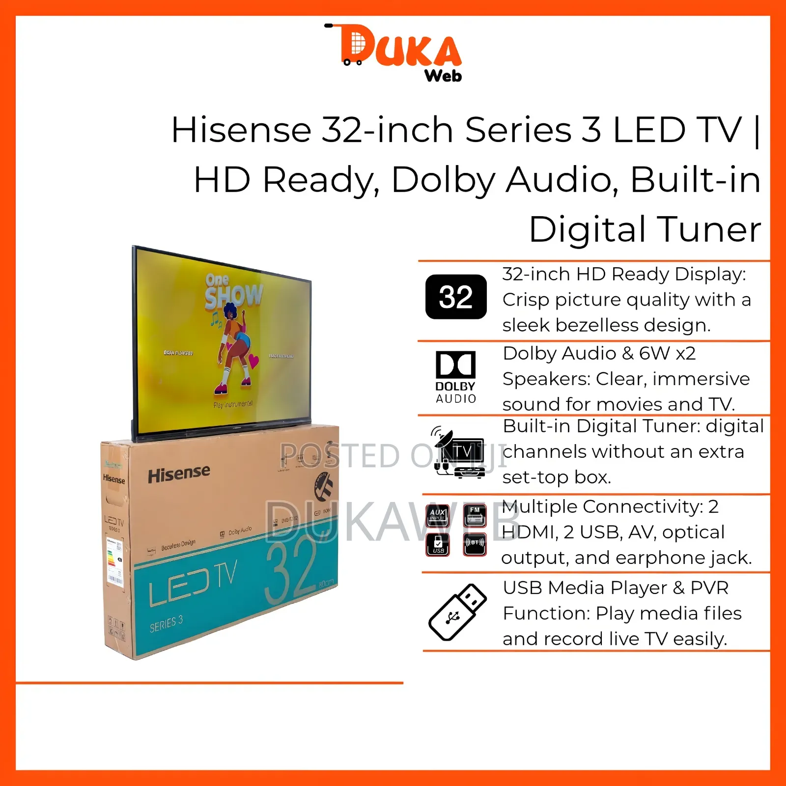 Hisense 32-Inch Series 3 Led Tv