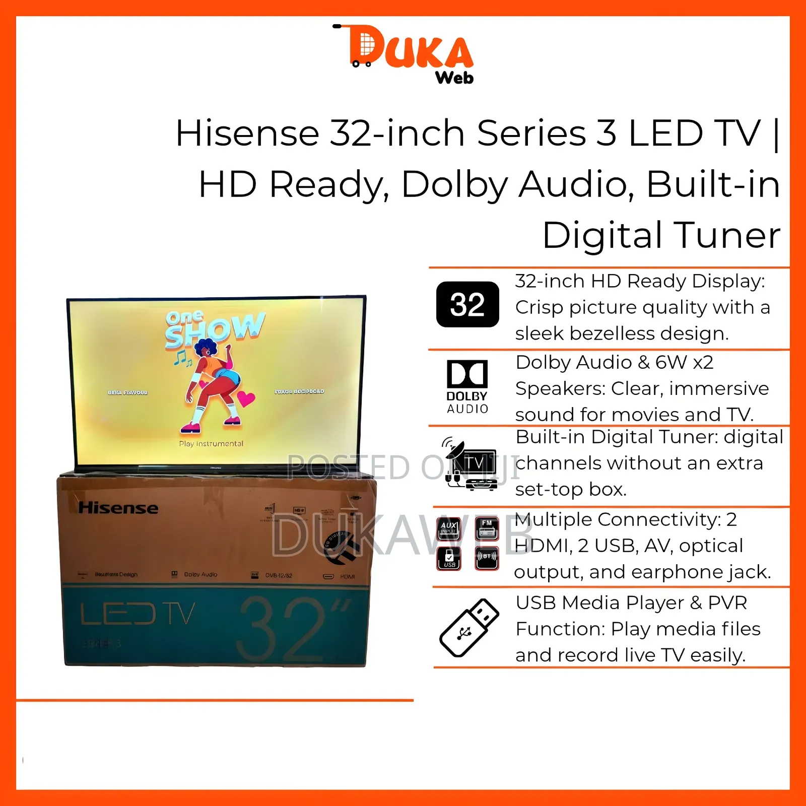 Hisense 32-Inch Series 3 Led Tv