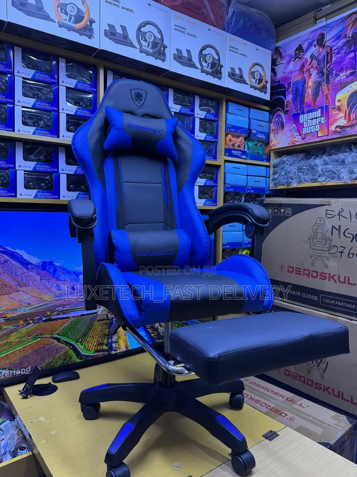 Universal Comfort Gaming Chair With Footrest
