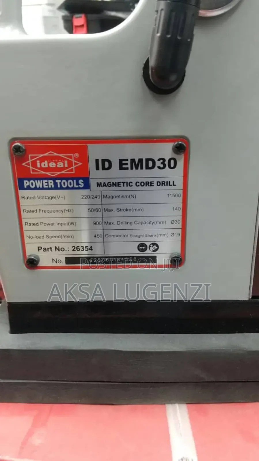 Id Emd30 Magnetic Core Drill 900w