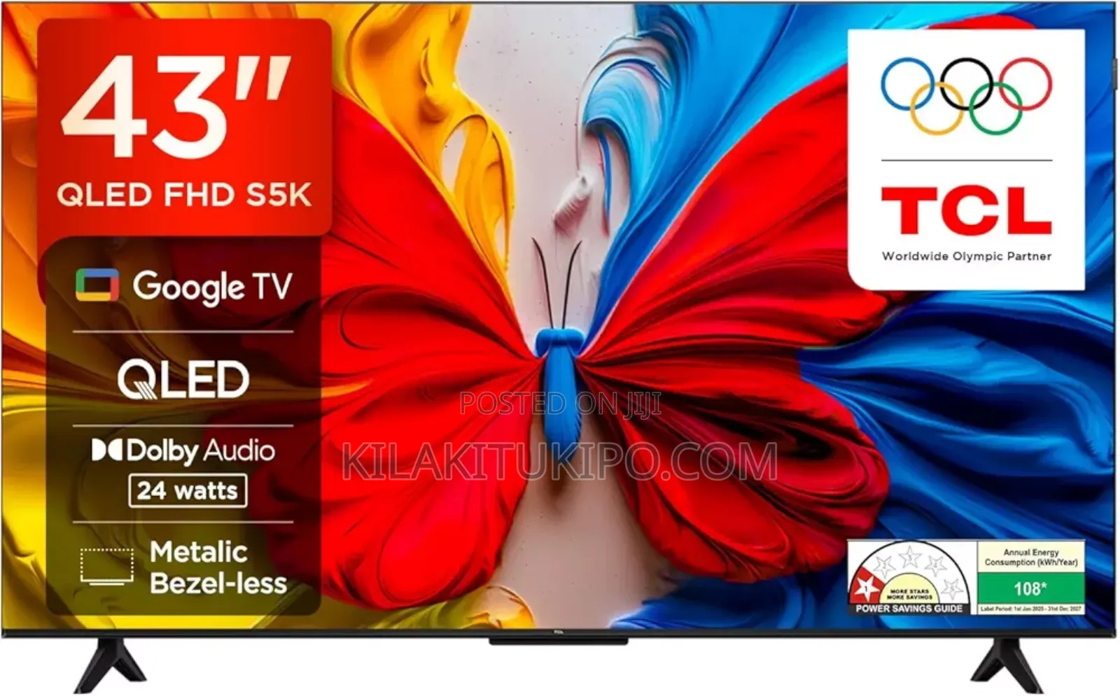 Qled TCL Inch 43 Metallic Bezelless
