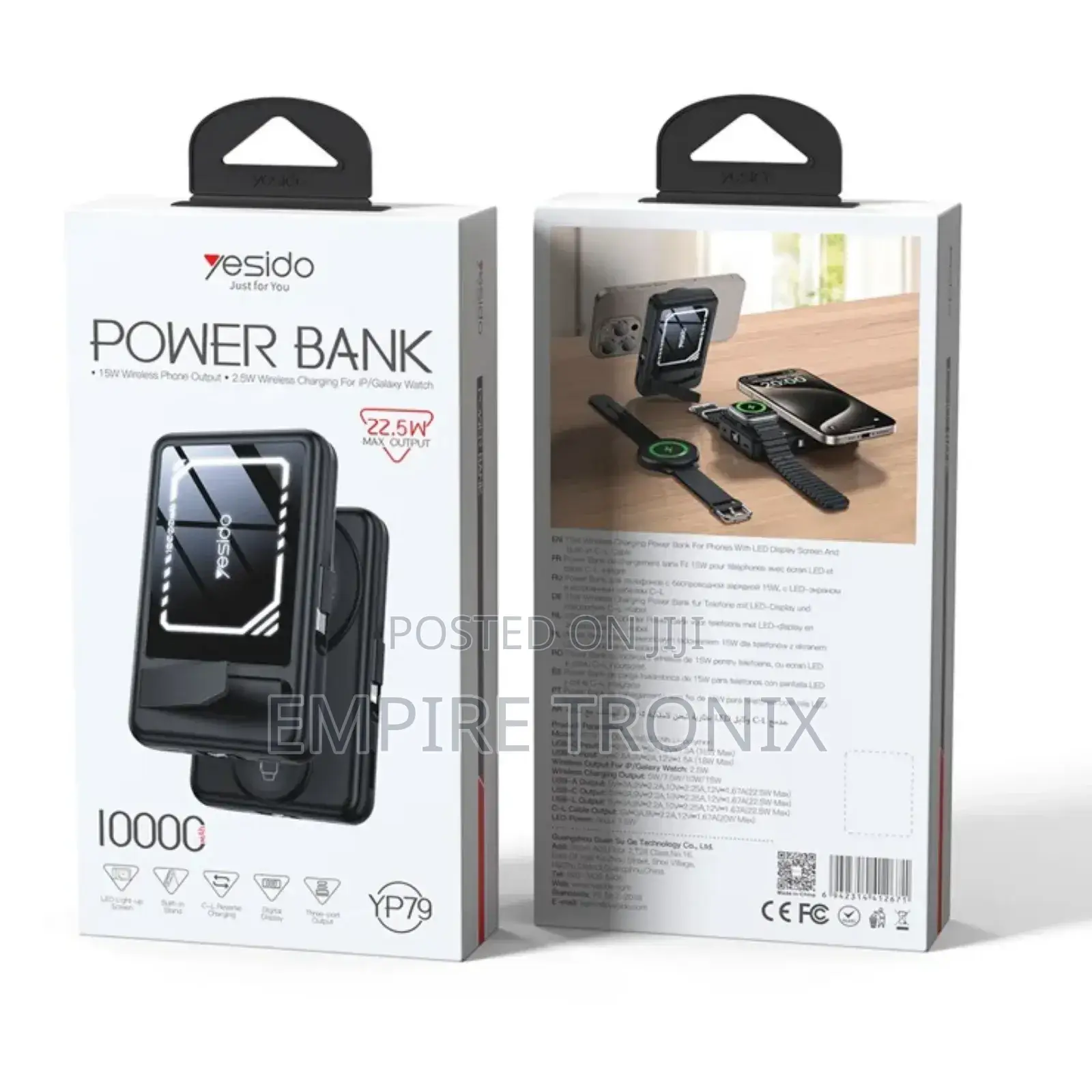 Yesido Yp79 10000mah 3-in-1 Wireless Power Bank