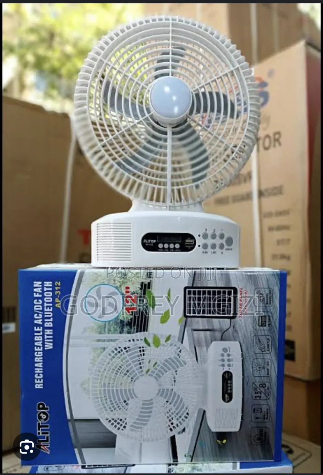 Rechargeable Ac/Dc Fan With Speaker